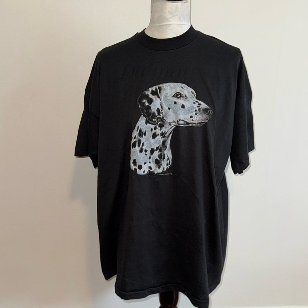 Fruit of the Loom BEST Cotton Black Unisex Dalmatian Short Sleeve Tee